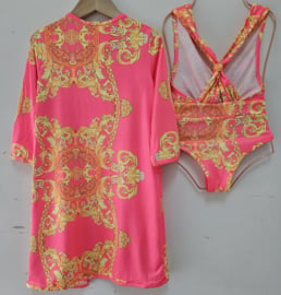 Kimono & swimsuit - pink