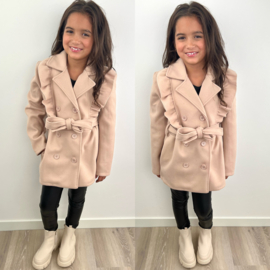 Ruffled Trenchcoat - Beige