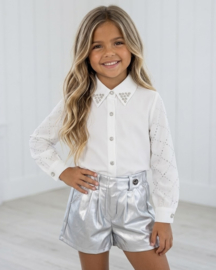 Diamond Check Blouse - wit