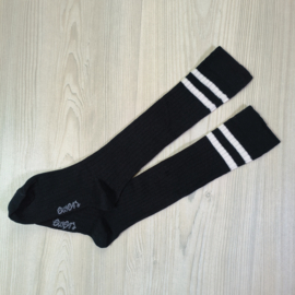 Black sporty knee socks