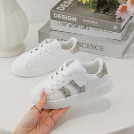 Street star sneakers - wit/goud