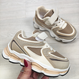 Sporty Wave Sneakers - beige