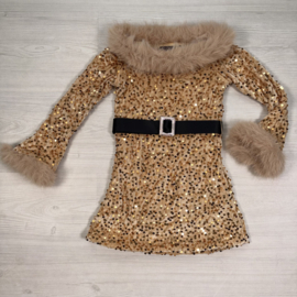 Fabulous Fur Sequin Dress - goud