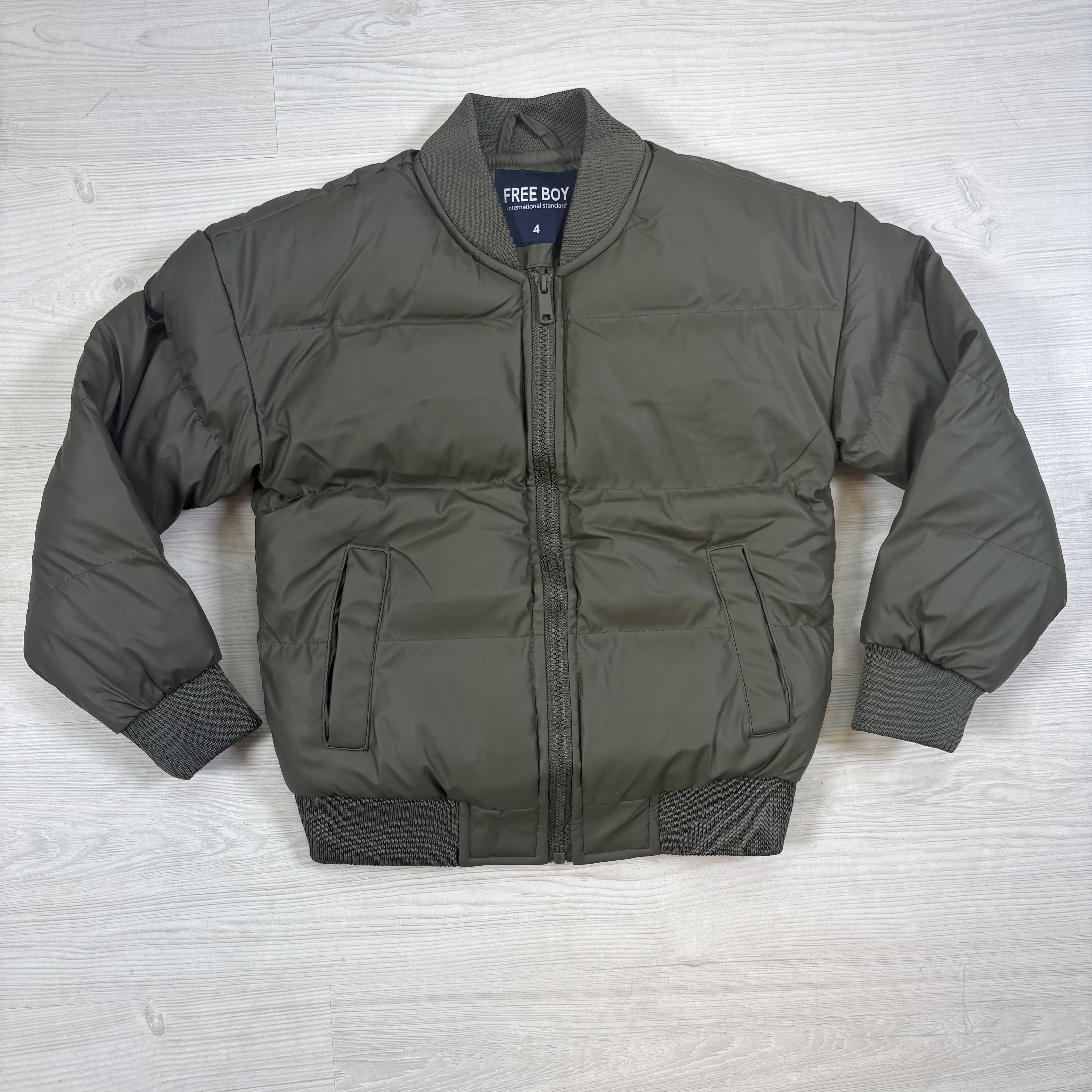 Boys puffer jacket - legergroen