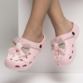 Diva bow clogs - roze (verzenddatum 24 apr)