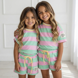 Sweet Stripe Summer Set - groen/roze