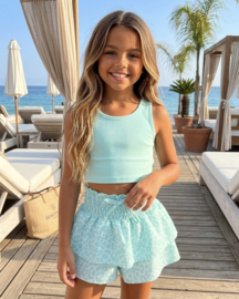 Leopard Dreams Skort Set - mint