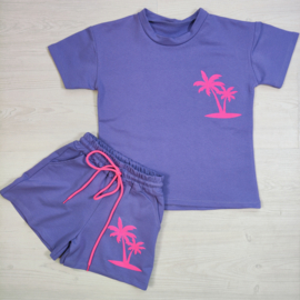 Neon Palm Summer Set - paars