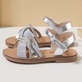 Silver sparkle sandals
