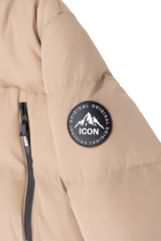ICON Urban Zip Puffer Jacket - Beige