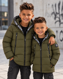 ICON Urban Zip Puffer Jacket - Army Green