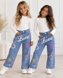 Happy hearts graffiti jeans