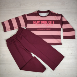 New York Urban Set - roze/bordeaux (verzenddatum 16 okt)