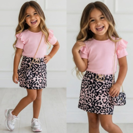 Little Leopard Luxe Dress - roze