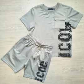 Icon side boys set - grijs