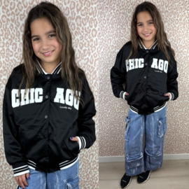 Silky chicago bomber- Zwart