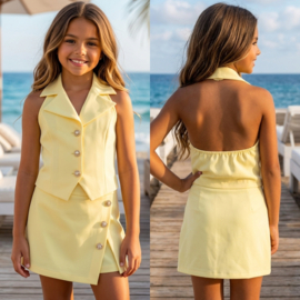 Sophisticated Skort Set - geel