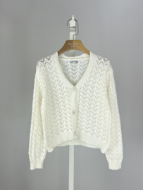 Sweet Breeze Openwork Vest - Beige