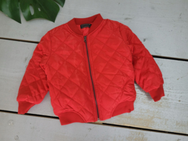 Quilted bomber - rood