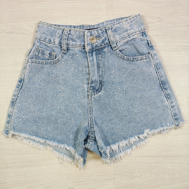 Crystal Spark Denim Shorts