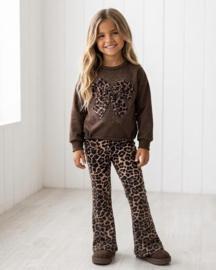 Bling Leopard Bow Set - bruin
