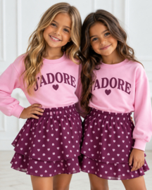 Sweetheart Layer Skirt - magenta