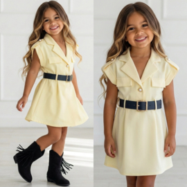 Yellow Sophisticated Mini Dress