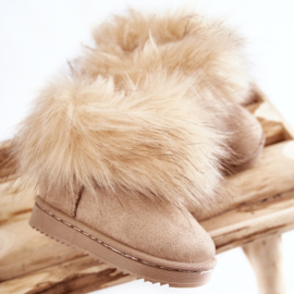 Furry boots - beige