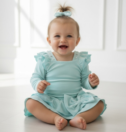 Velvet skirt set - Blauw