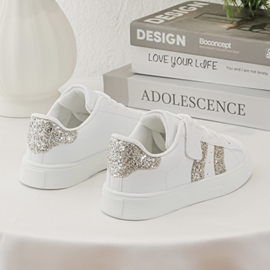 Street star sneakers - wit/goud