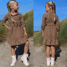 Perfect belted dress - camel (verzenddatum 19 sep)