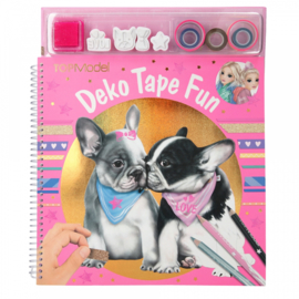 TOPModel kleurboek met masking tape DOG