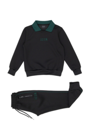 Icon Collar Tracksuit - zwart/groen (verzenddatum 16 okt)