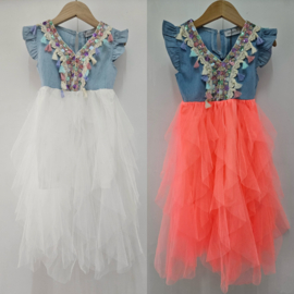 ​Boho Denim Tule Jurk