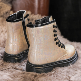 Golden glitter boots