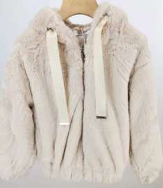 Soft hooded jacket - beige