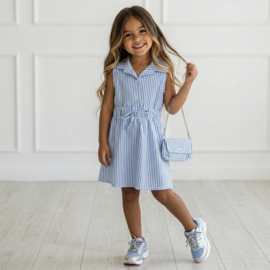 Blue Stripe Girls Dress