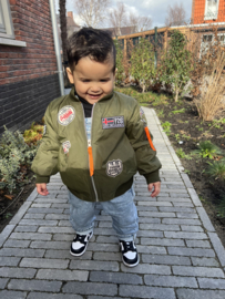 Patched bomber - groen