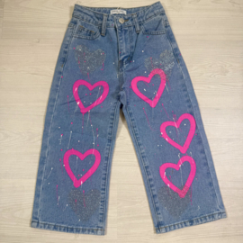 Mini Star Heart Pants - blauw