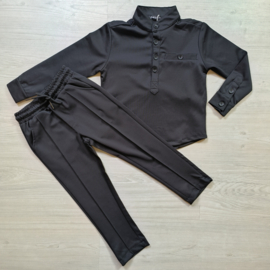 Blouse & pantalon set - zwart