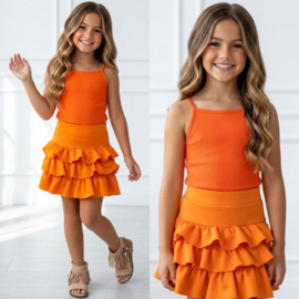 Basic spaghetti top - oranje/coral