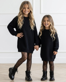 Keep me warm dress - zwart