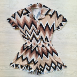 Big zigzag set - brown