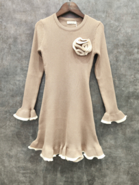 Elegance knit dress - beige