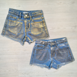 Metallic denim short