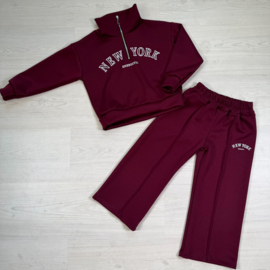 New York zip set - bordeaux