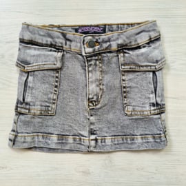 Grey wash denim skirt