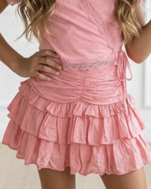 Sunset Ruffle Skirt - coral