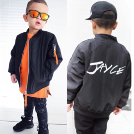 Black & Orange bomber (gepersonaliseerd)