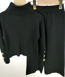 Your col & knit set - zwart